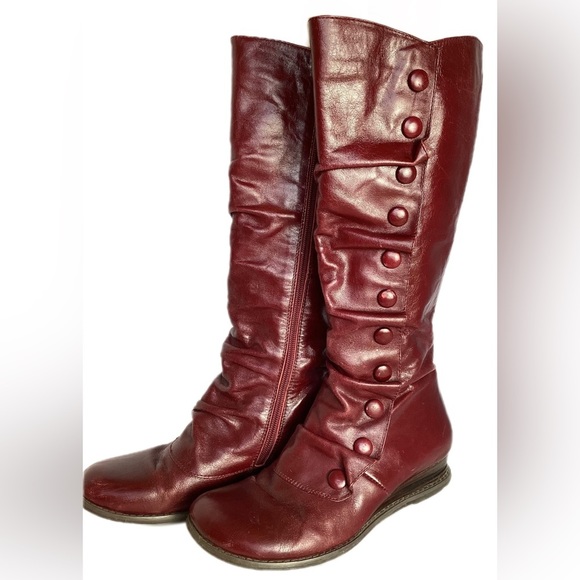 Miz Mooz Shoes - Miz Mooz Bobbi Bloom Boots Victorian Button Style Mid Calf Size 6.5/7 Steampunk